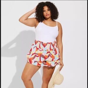 Torrid Pull-On Gauze Smocked Ruffle Short